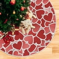 thumbnail image 5 of FMSHPON Valentine's Day Romantic Love Heart Red Xmas Christmas Tree Skirt Stand Mat for Holiday Party Decoration Indoor Outdoor 36 inches, 5 of 6