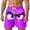 Purple, variant on Men's Casual Shorts with Unique Face Print Design Lightweight Summer Outdoor Streetwear Comfortable Bottoms for Daily Wear S Purple