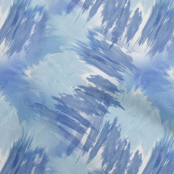 oneOone Cotton Poplin Baby Blue Fabric Tie Dye Quilting Supplies Print Sewing Fabric By The Yard 56 Inch Wide