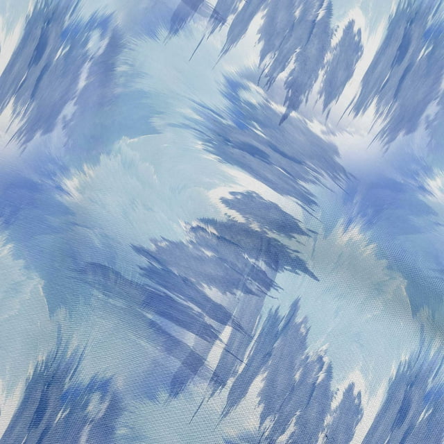 oneOone Georgette Viscose Baby Blue Fabric Tie Dye Sewing Craft Projects Fabric Prints By Yard 42 Inch Wide