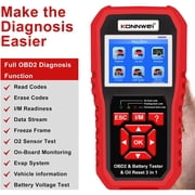 KONNWEI KW890 OBD2 Scanner Auto Code Reader Scanner + Battery Tester + Special Oil Reset Function Scan Tool