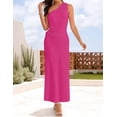 thumbnail image 2 of Vestido largo ZESICA 2025 de verano con estampado floral de un solo hombro para mujer, 2 of 9