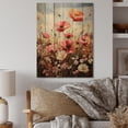thumbnail image 2 of Designart "Countryside Red Poppy landscape VIII" Floral & Botanical Print on Natural Pine Wood, 2 of 5