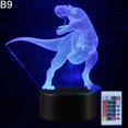 thumbnail image 2 of Dinosaur 3D Illusion Color Changing LED Desk Light Child Room Table Night Lamp, 2 of 8