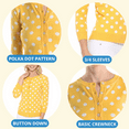 thumbnail image 4 of YEMAK Women's Polka Dot Cute Jacquard Crewneck Button Down Sweater Cardigan MK3104-BLK-M, 4 of 9