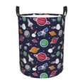 thumbnail image 2 of Uemuo Rocket Satellite Pattern Circular Laundry Hamper Basket with handles,Collapsible laundry basket,Large capacity laundry hamper,Laundry Organizer-Small, 2 of 8