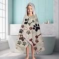 thumbnail image 6 of Paw Prints and Bones Hooded Bath Towel，60"x35" for Ages 3 To 12 Kids, Quick Dry Lightweight Soft Microfiber Hood Beach Towel Cover Up for Kids, 6 of 7