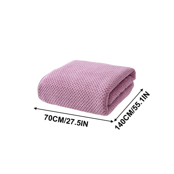 Yhmxh Toallas de algodón de color liso con estampado de piñas, toalla de baño de felpa de alta densidad para adultos, toalla de baño ampliada de color liso, toalla de mano gruesa de 140x70cm