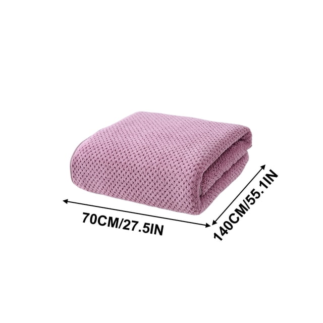 Yhmxh Toallas de algodón de color liso con estampado de piñas, toalla de baño de felpa de alta densidad para adultos, toalla de baño ampliada de color liso, toalla de mano gruesa de 140x70cm