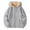 Grey, variant on FAOWME Girls Boys Outerwear With Thick Lamb Wool Versatile Casual Warm And Outerwear For Kids In Winter Children Outerwear Hooded Pullover Black 2-3 Years