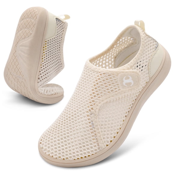 Barerun Women's Water Shoes Quick-Dry Barefoot Flat Sandals, Wide Width, Round Toe, Non-Slip, 11