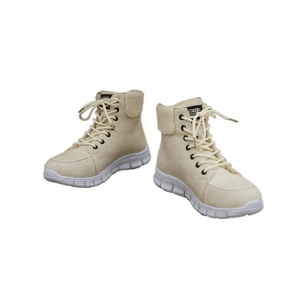 

Ymiytan Women Comfortable Booties Outdoor Breathable Lace Up Shoes Work Slip Resistant Ankle Boots Beige 6.5