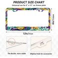 thumbnail image 3 of 2Pcs License Plate Frames Mardi Gras Universal Aluminum License Plate Holder Cover Rust-Proof Car Tag Frame with Screw Caps Home Decor, 3 of 7