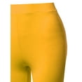 thumbnail image 4 of A2Y Women's Basic Yoga Polyester Mid Thigh High Rise Biker Bermuda Shorts Yellow 3XL, 4 of 5