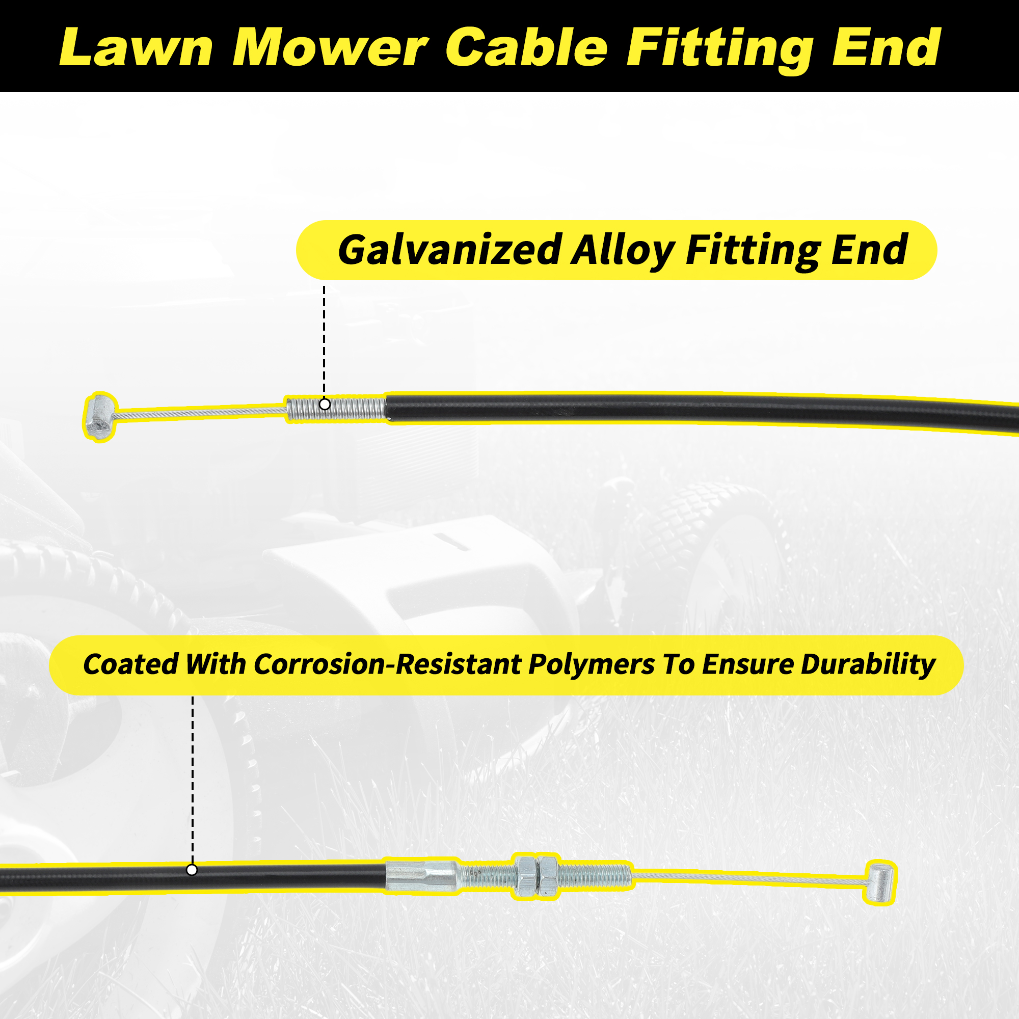 Unique Bargains Lawn Mower Throttle Cable for Honda Models with Brake Cable Replacement