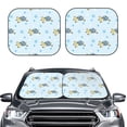 thumbnail image 2 of Salouo Cartoon Turtle Pattern Car Windshield Sun Shade Foldable | Front Windshield Shade for Sun, Heat and UV Rays | Interior Sun Protection-Medium, 2 of 6