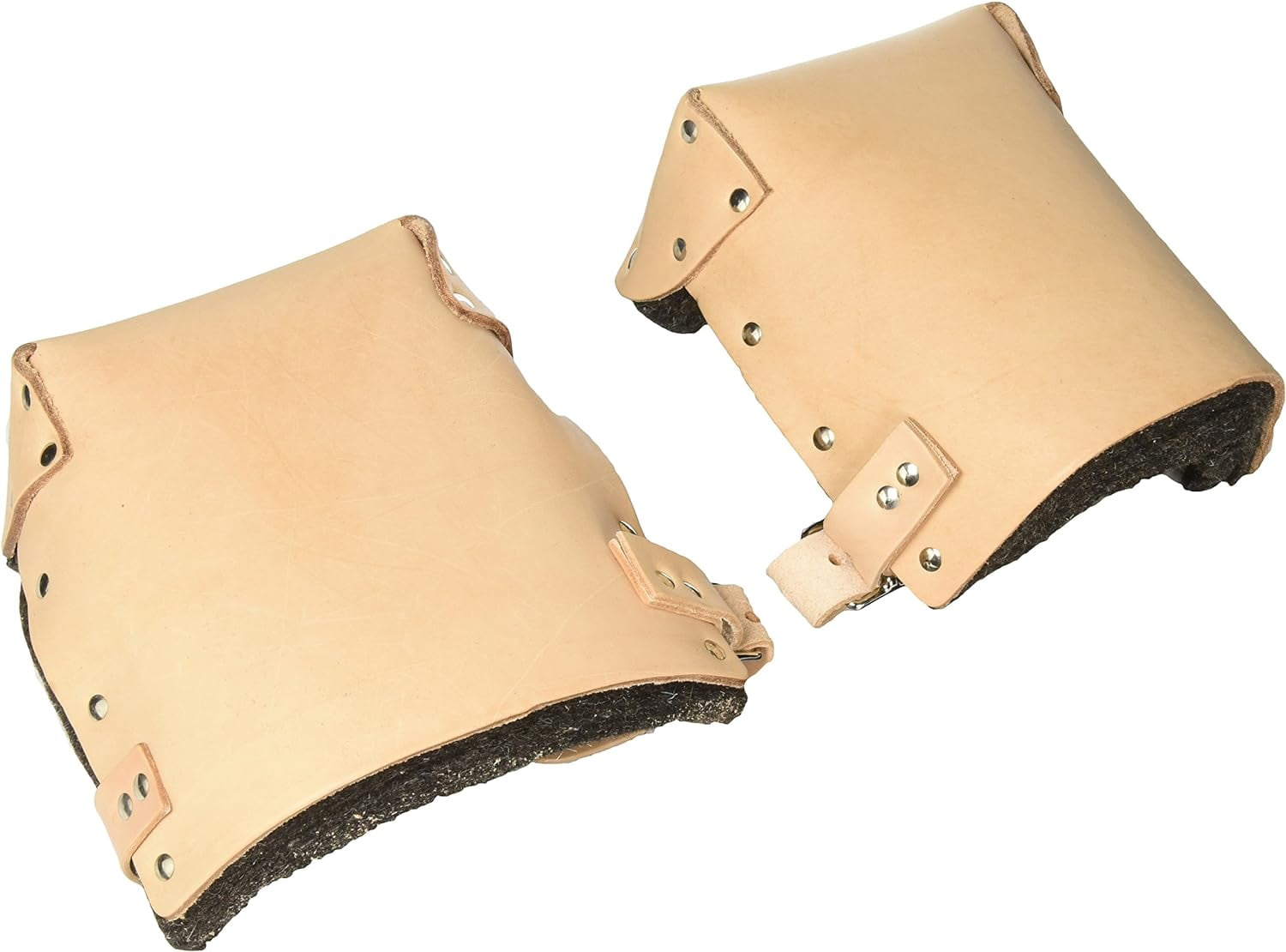 Kraft WL088 1" Thick Felt Leather Knee Pads (Pair)
