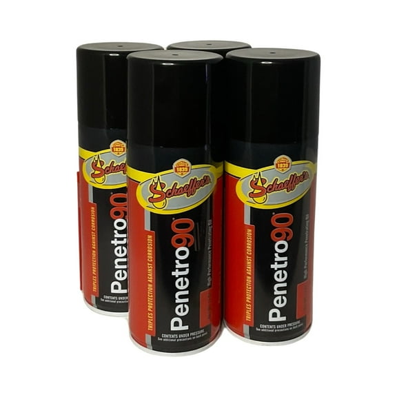 Schaeffer's 0190 - 4 Pack Penetro 90 High Performance Penetrating Oil - Protection Against Corrosion - 13 oz. ea.