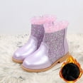 thumbnail image 2 of XIMIN Toddler Riding Boots Girls Princess Rhinestone Sparkly Boots Ponited Toe Mid Calf Ankle High Booties Mid-Calf Dress Up Party Boot, 2 of 8