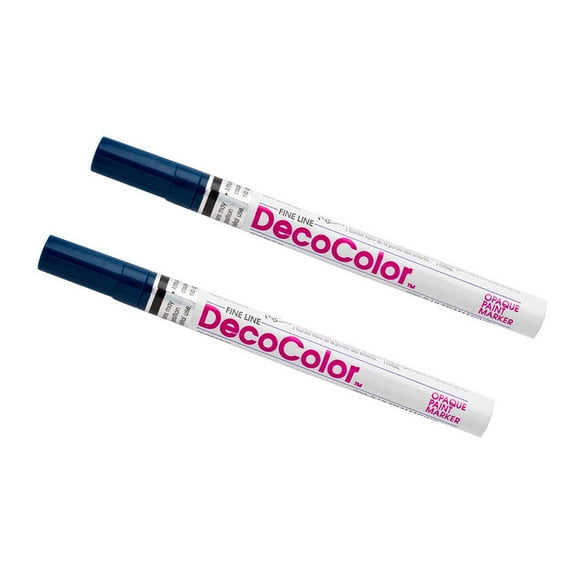 Marvy Uchida Fine Line Opaque Paint Markers, 2/Pack, marine