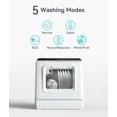 thumbnail image 2 of Ecozy Lave-Vaisselle Portable de Comptoir, Mini Lave-Vaisselle avec Réservoir d'Eau Intégré de 5L, 5 Programmes de Lavage, Fonction Extra Sèche pour Appartements, Camping et RV, Blanc, 2 of 5