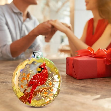 

Tangnede Red Cardinalss Ornament Red Pair Of Birds Valentine s Day Decoration Gift Humming Bird Ball Hanging Exquisites Decorative Pendant