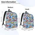 thumbnail image 3 of Honeii Dogs With Pool Floats Print Canvas College Laptop Backpack, Durable Rucksack Travel Notebook Bag School Backpack Book Bag for Men Women-Medium, 3 of 7