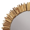 thumbnail image 2 of Wall Mirror with Irregular Arranged Wooden Twigs Round Frame, Brown, 2 of 5