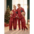 thumbnail image 3 of RUINIXCW Family Matching Christmas Plaid Pajama Set Button-Up Sleepwear for Adults Kids Baby Pet Outfit for Holiday Party, 3 of 6