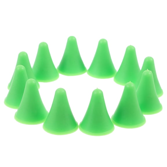 NIYANGLE 20Pcs Lightweight Needle Caps for Knitting Needles in Green with Prevent Slipping Function