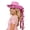 Pink, variant on SRZYMJ Cowboy Hat for Men and Women Heart Sequins Ribbons Decor Western Cowgirl Hat for Halloween