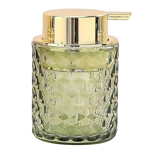 Dispensador de jabón espumoso para manos, dispensador de jabón para baño o dispensador de loción para cocina, dispensador de jabón de vidrio transparente rellenable con bomba grande
