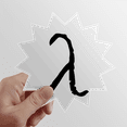 thumbnail image 1 of Autocollant Vinyle Soleil Noir alphabet Grec lambda pour Bagages graffiti Fleur, 1 of 3