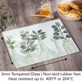 thumbnail image 5 of CounterArt "Nature's Greenery" 3mm Heat Tolerant Glass Cutting Board 15" by 12", 5 of 8