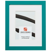 Craig Frames Confetti, 24x30 inch Modern Teal Blue Picture Frame Matted for a 20x26 Photo