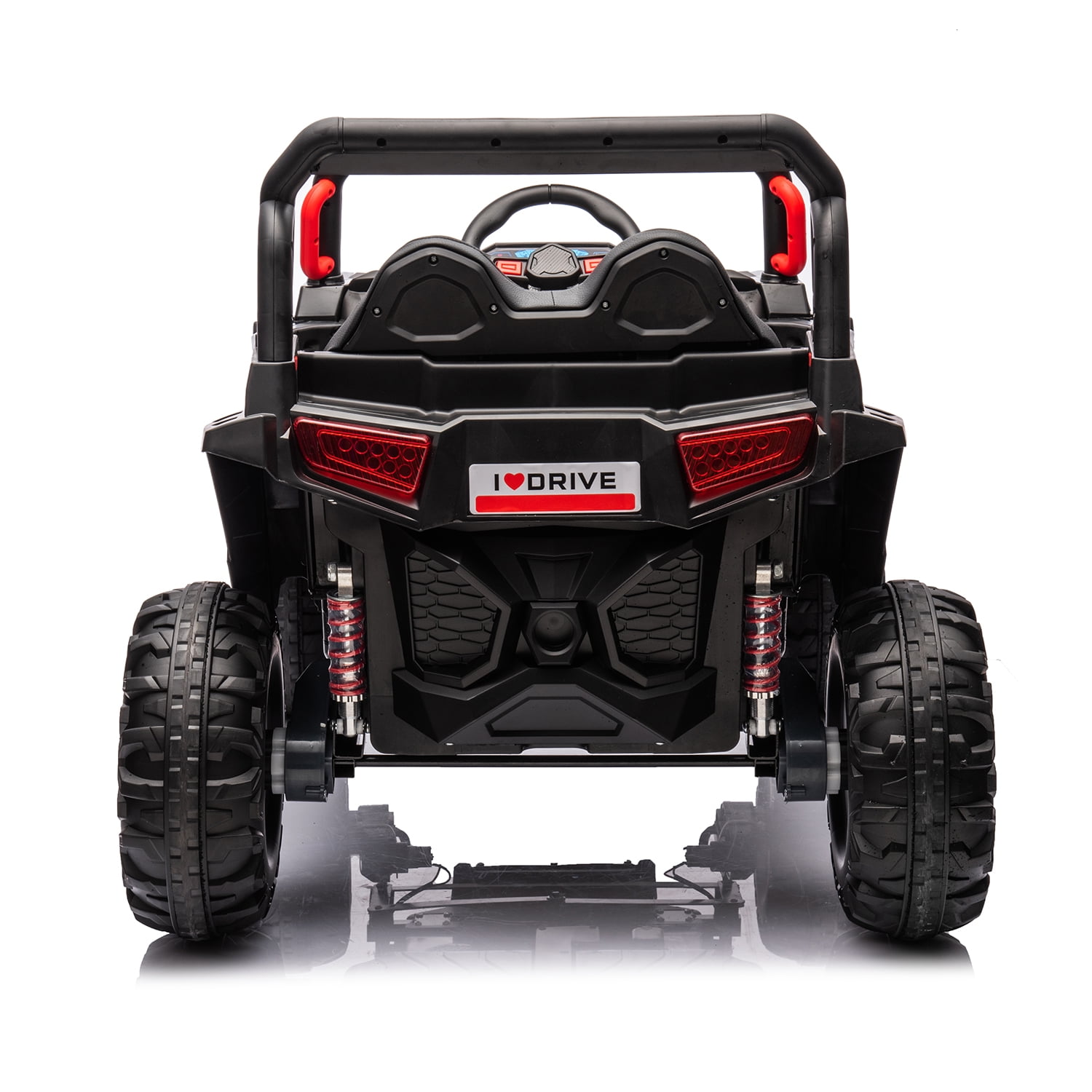 CIPACHO 12V Powered Ride Ons for Kids, Drive Electric Buggy Car with 2.4G R/C, Seat Belt Four Wheel Absorber, Black