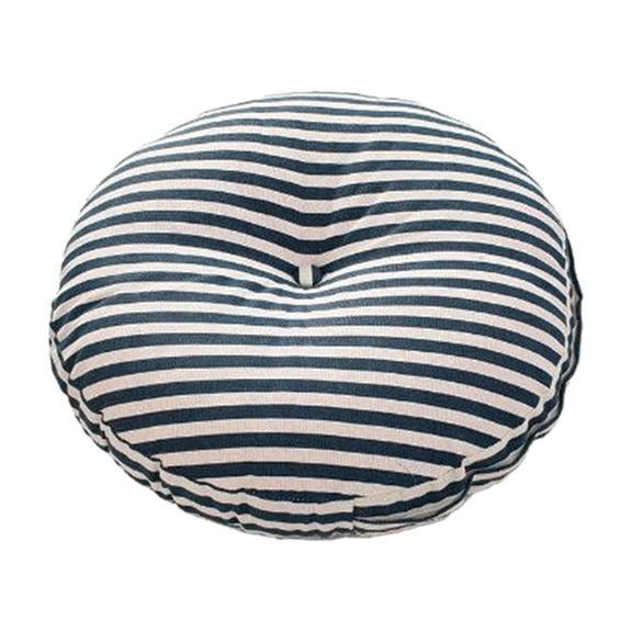 Round and Striped Floor Cushion - Extra Thick Linen Seat Cushion for Indoor/Outdoor Use, Comfortable Support for Home Decor, Ideal for Summer Living Room and Balcony Multicolor