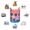 thumbnail image 6 of Daiia Beach with Palm Trees Round Laundry Basket with Handles Thickened Waterproof Circular hamper,Dirty Clothes Storage Basket for Bedroom,Bathroom,College Dorm-Small, 6 of 8