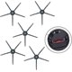 thumbnail image 1 of Paquete de 5 cepillos laterales de 5 brazos de silicona suave para Roborock S5 S6 T6 E2 E35 negro, 1 of 5