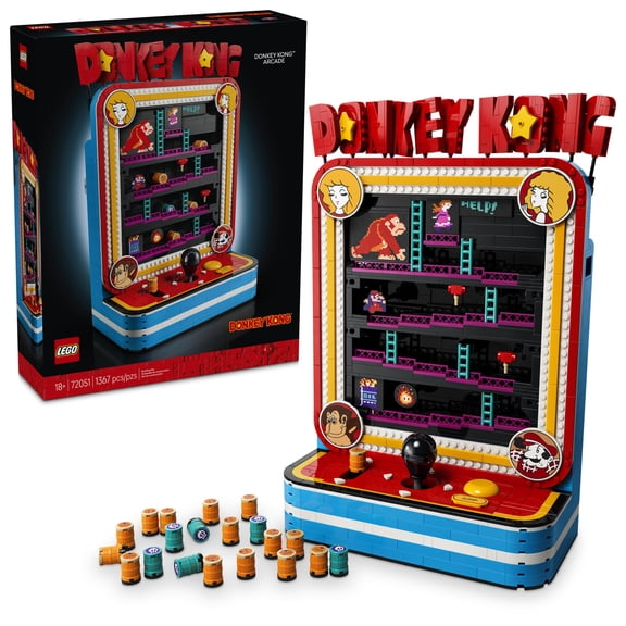 LEGO Donkey Kong Arcade - Building Set for Adults, Ages 18 - Collectible for Gaming Fans - Decor for Bedroom, Home Office or Bookshelf - Gift for Men & Women - 72051