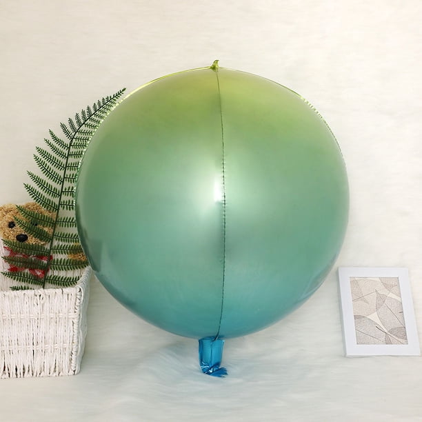 Globo de película de aluminio, globo redondo 4D, decoración para bodas, fiestas de cumpleaños, globo de papel de aluminio