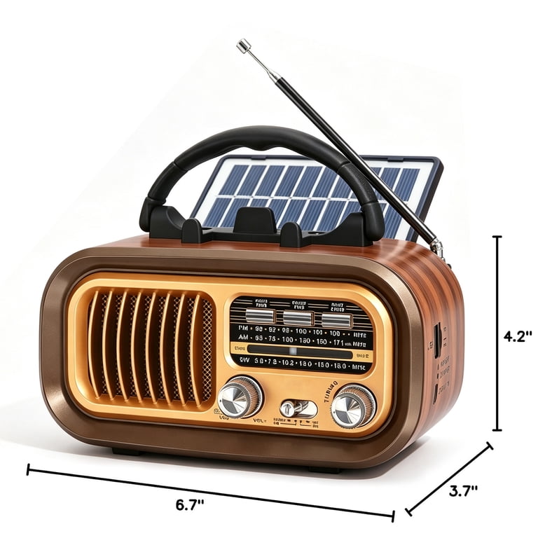Meikoko Portable AM FM Radio with Solar and USB Charging photo 2