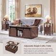 thumbnail image 5 of SinCiDo Farmhouse Coffee Table with Storage for Living Room, Lift Top Coffee Table w/Sliding Groove Barn Door, 5 of 7