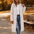 thumbnail image 6 of cocolona Womens Long Quilted Jacket LightWeight Long Sleeve Hooded Zipper Puffer Coat Casual Loose Solid Color Winter Warm Snow Long Outerwear, 6 of 6