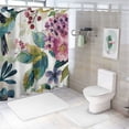 thumbnail image 7 of Orinice  Shower Curtain Hummingbird Watercolor Bird Flower Home Bathroom Decor Polyester Fabric Waterproof  69x72, 7 of 7