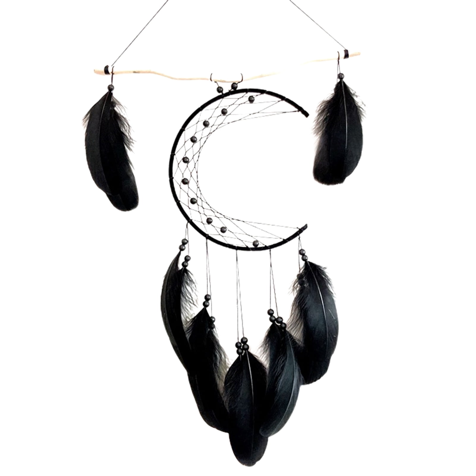 QILIN Dream Catcher Handcrafted Aesthetic Wood Beautiful Hanging Feather  Moon Dreamcatcher Home Decoration 