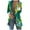 Army Green, variant on Women's Printed Suit Cardigan Coat, Fashion Casual Long Sleeve Loose Comfortable Open Front Blazer for Daily Wear and Office Outfits, in Army Green, Size L