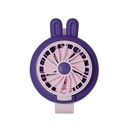 

amousa Rabbit Pat Ring Usb Fan Rechargeable Mini Portable Student Children s Watch Fan