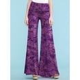 thumbnail image 4 of Made by Johnny Women's Chic Tie Dye Palazzo Pants M PURPLE, 4 of 6