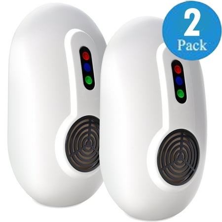 2pcs Ultrasonic Pest Repellers Electronic Plug-in Insect Mouse